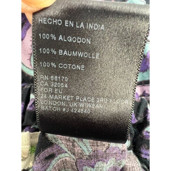 Staring at Stars Women's Small Boho Purple Floral Halter Jumpsuit Romper Cotton - Picture 10 of 12